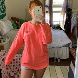 PINK neon pink sweat shirt (S)